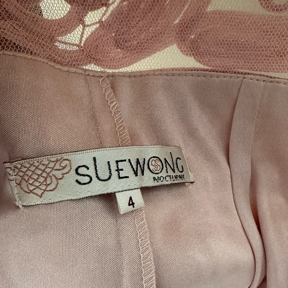 Sue Wong Womens Embellished Pink Cocktail
Dress Lined Beaded Sequin midi size 4 - Picture 3 of 10